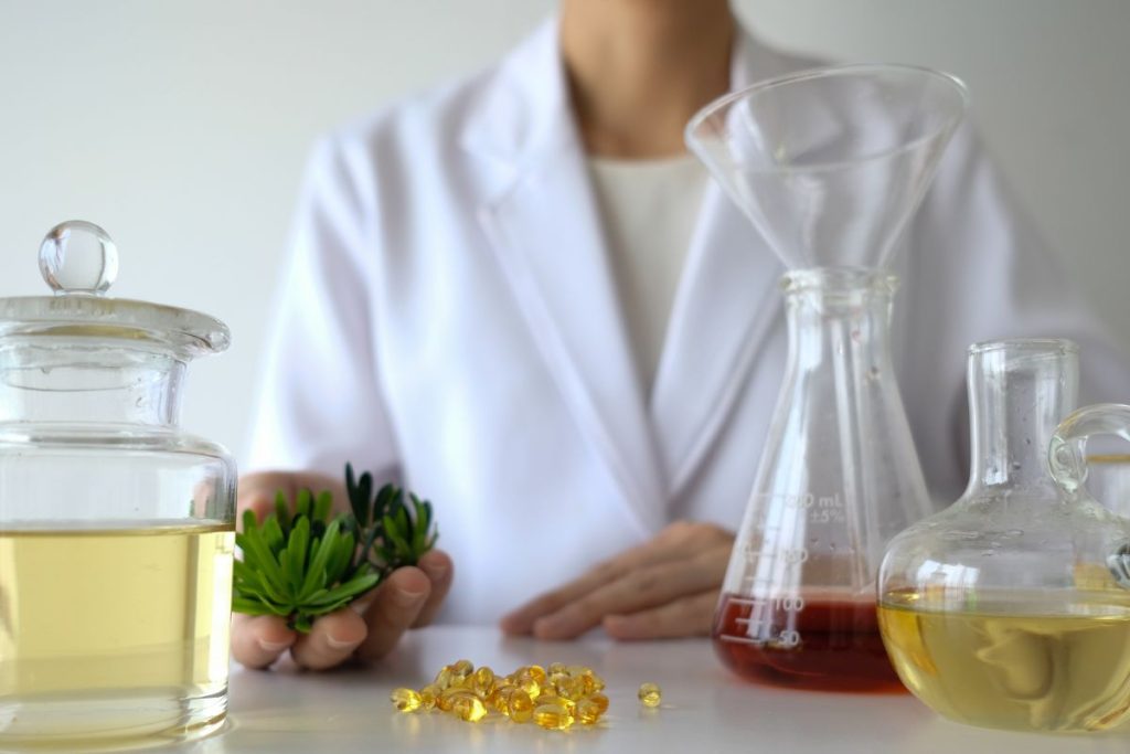 herbalist with herbs for women