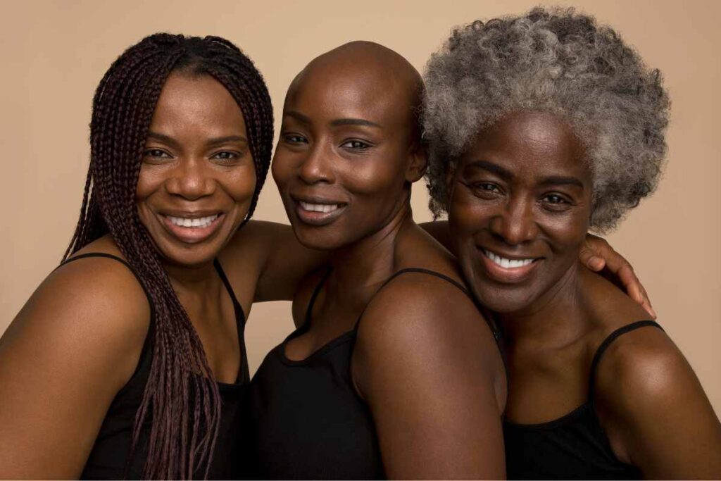 Beautiful healthy black women