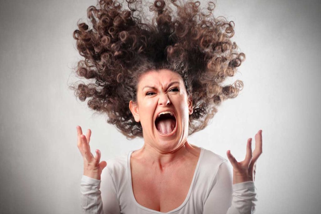 angry woman screaming