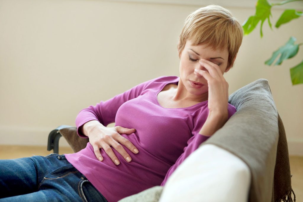 woman who feels nauseaus