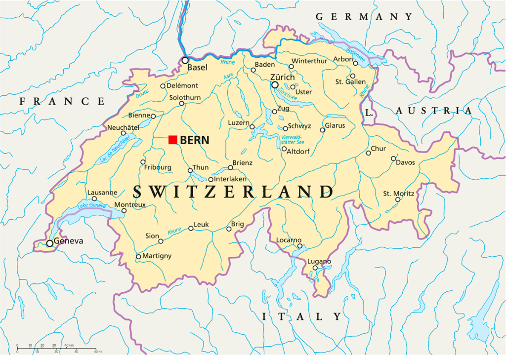 Map of Switzerland