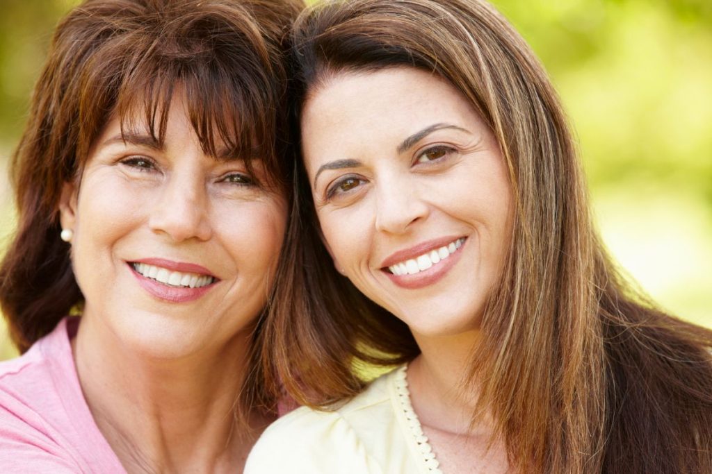 healthy woman and her mom