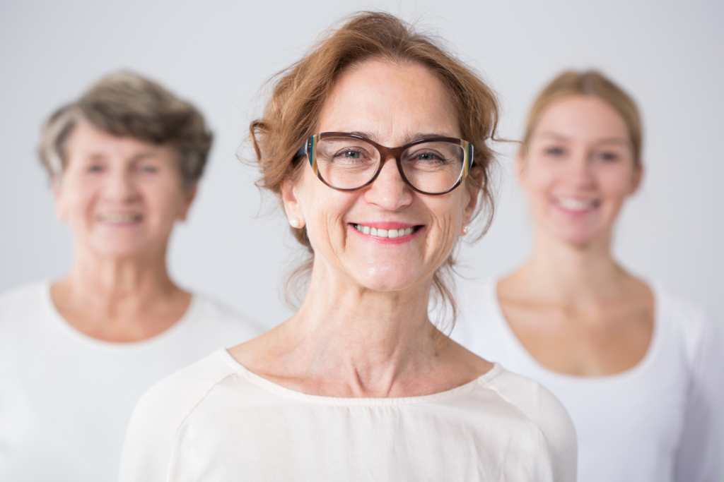 three generations of women