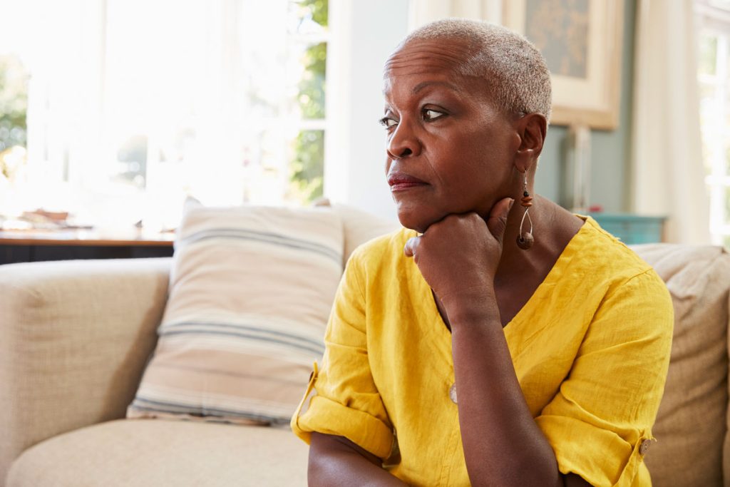 woman thinking and wondering about dementia