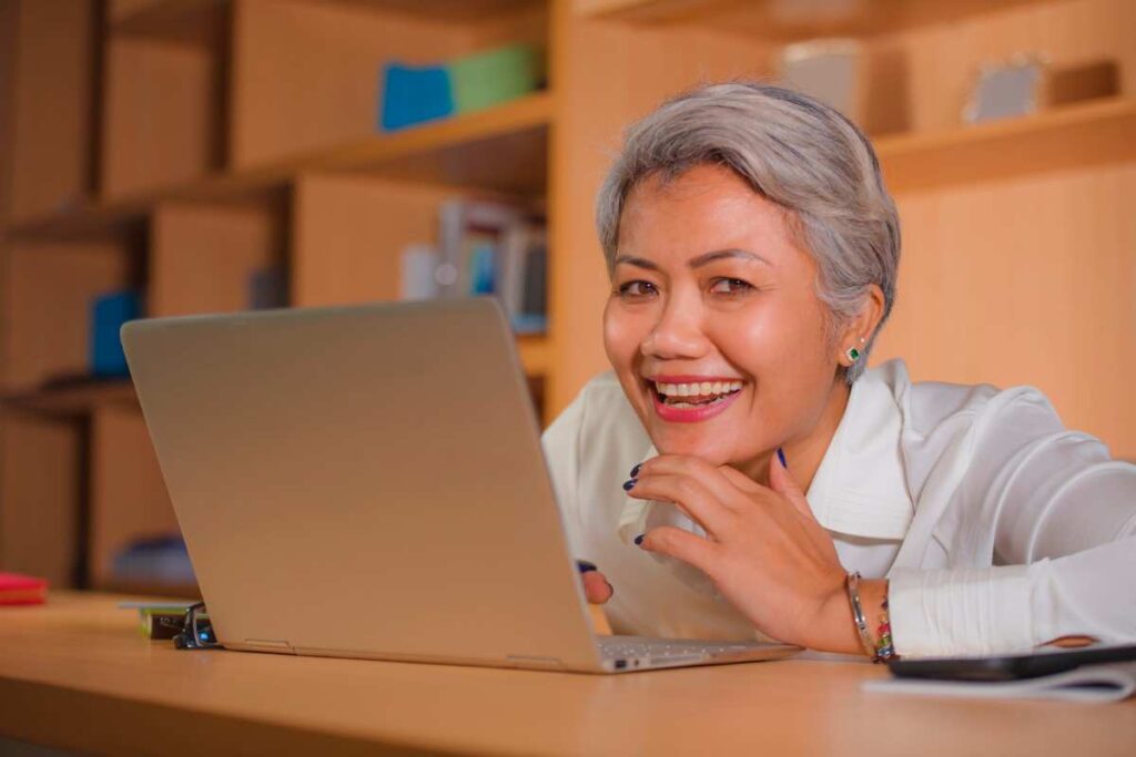 Asian woman in middle age ready to make a change for the better