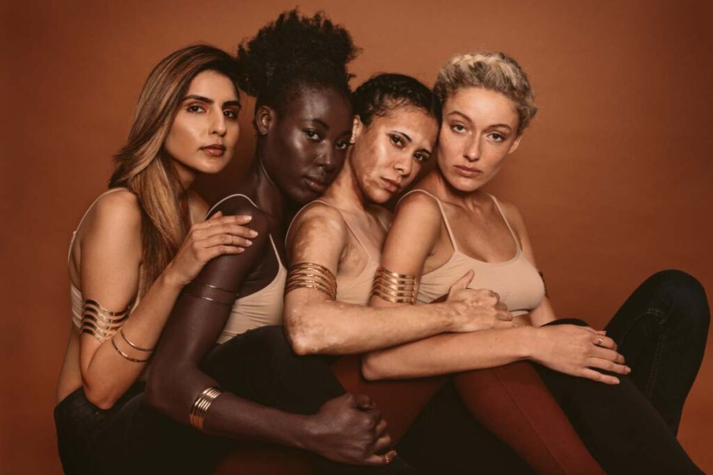 Women of color with skin conditions