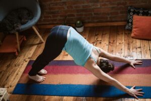 Downward dog yoga pose
