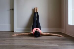 legs up the wall yoga pose restorative