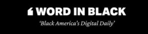 Word in black logo with background