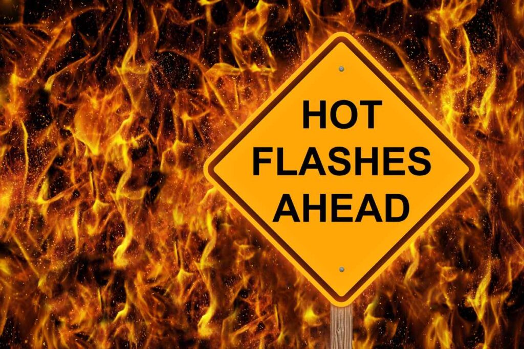 Hot flash warning sign